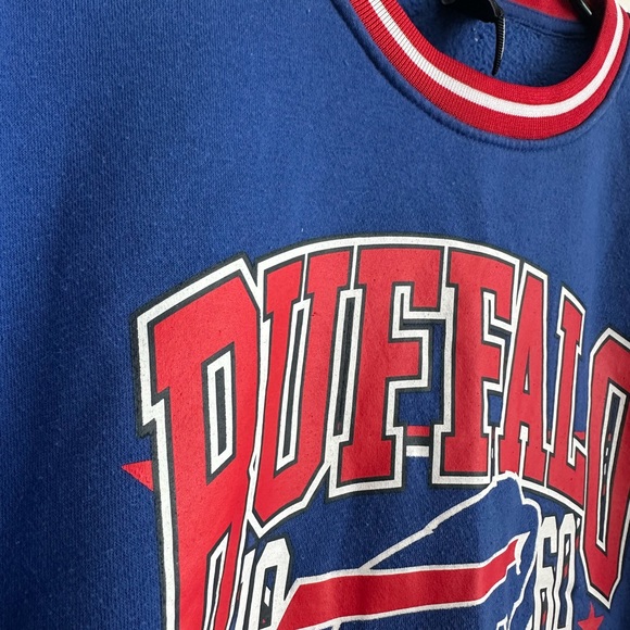 NFL Buffalo Bills Blue and Red Crewneck Sweater - Picture 3 of 6